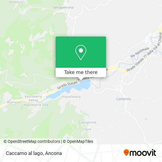 Caccamo al lago map