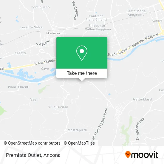 Premiata Outlet map