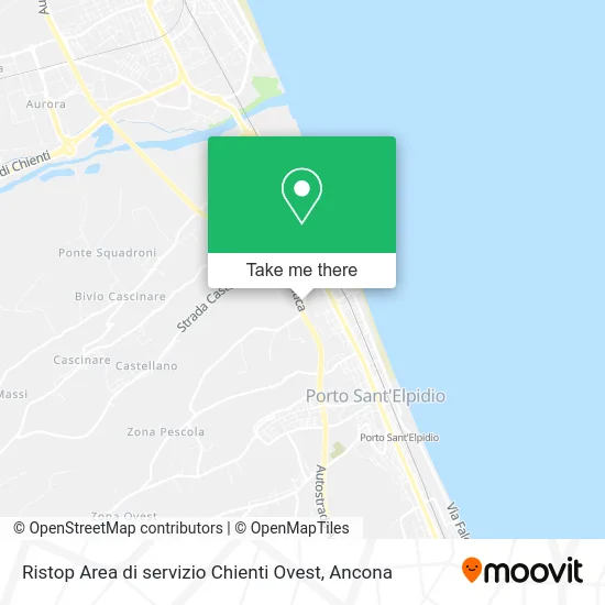 Chienti West Service Area map