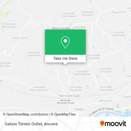 Galizio Torresi Outlet map