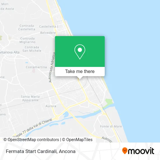 Fermata Start Cardinali map