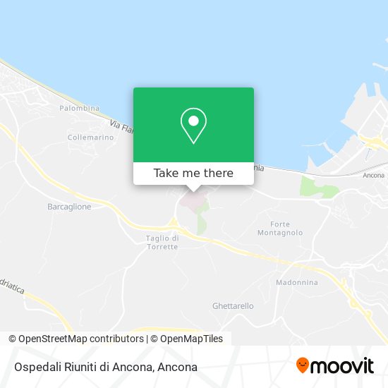 Ospedali Riuniti di Ancona map