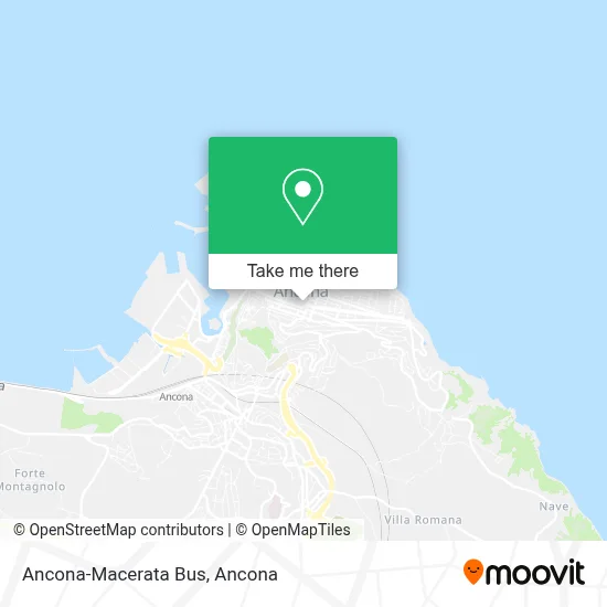 Ancona-Macerata Bus map