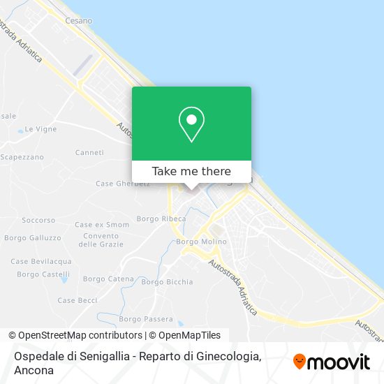 Ospedale di Senigallia - Reparto di Ginecologia map