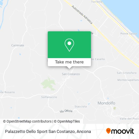 Palazzetto Dello Sport San Costanzo map