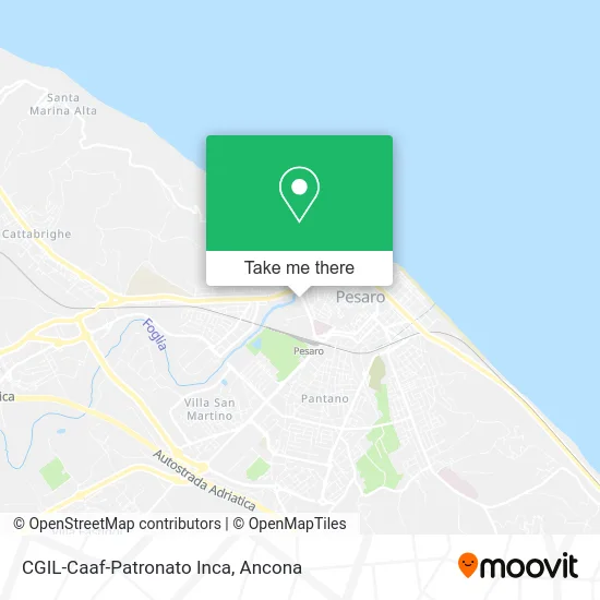 CGIL-Caaf-Patronato Inca map