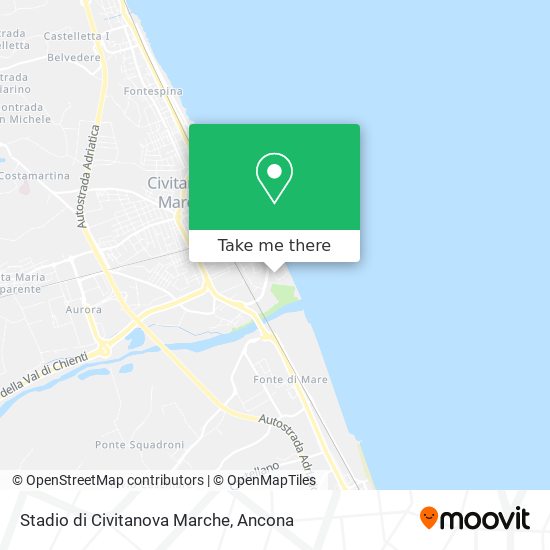 Stadio di Civitanova Marche map