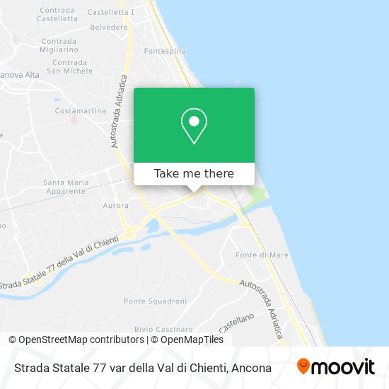 Strada Statale 77 var della Val di Chienti map