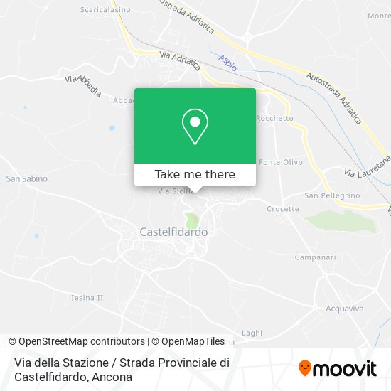 Via della Stazione / Strada Provinciale di Castelfidardo map