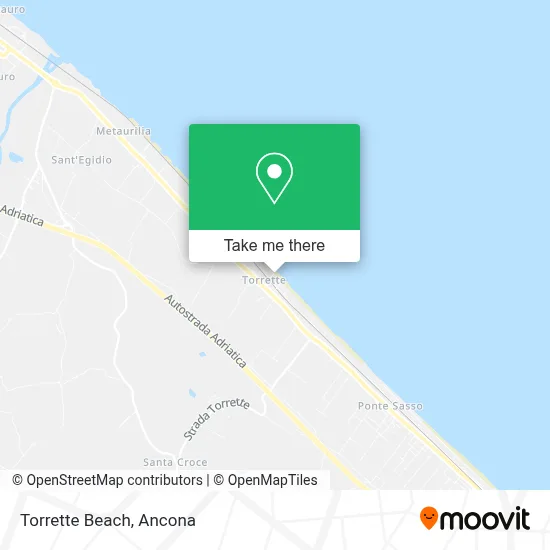 Torrette Beach map