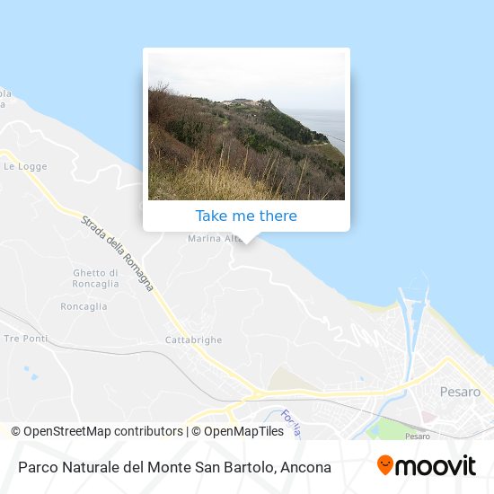 Parco Naturale del Monte San Bartolo map