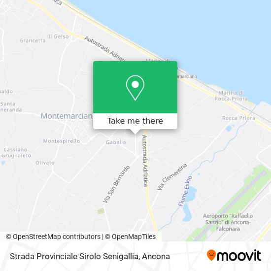 Strada Provinciale Sirolo Senigallia map