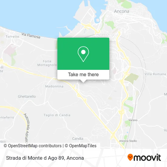 Monte d'Ago Street 89 map