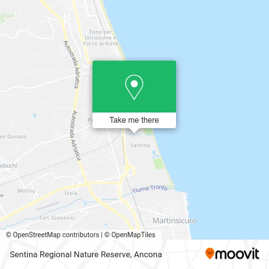 Sentina Regional Nature Reserve map