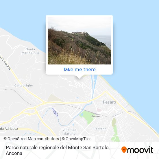 Parco naturale regionale del Monte San Bartolo map