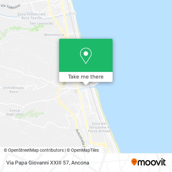 Via Papa Giovanni XXIII 57 map