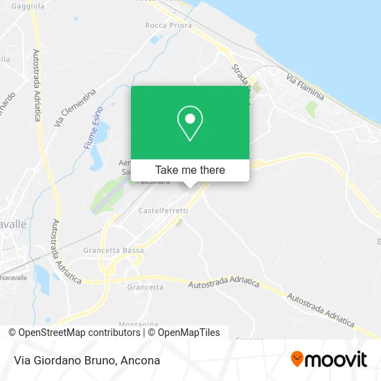 Via Giordano Bruno map