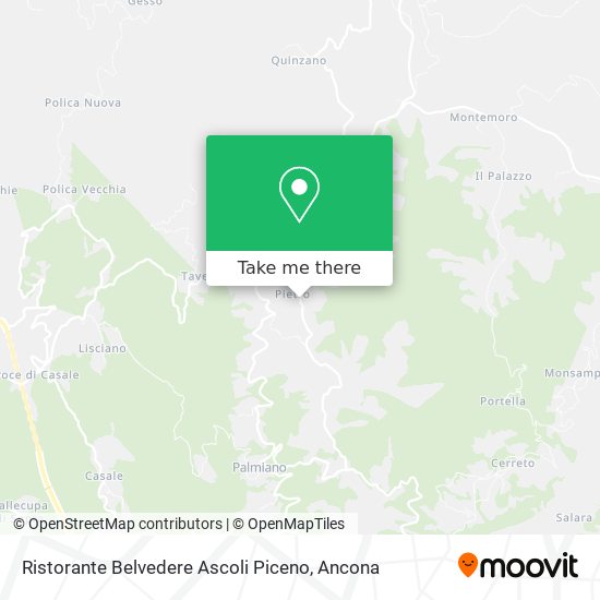 Ristorante Belvedere Ascoli Piceno map