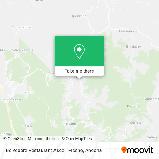 Belvedere Restaurant Ascoli Piceno map
