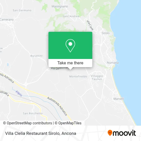 Villa Clelia Restaurant Sirolo map