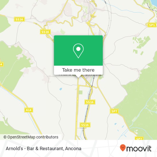 Arnold's - Bar & Restaurant, Ancona map