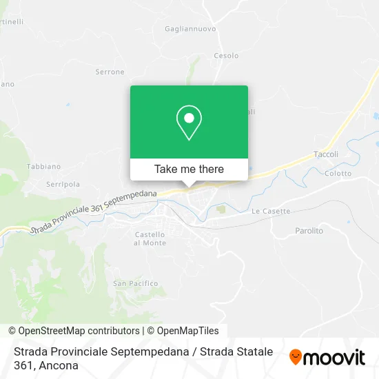 Strada Provinciale Septempedana / Strada Statale 361 map