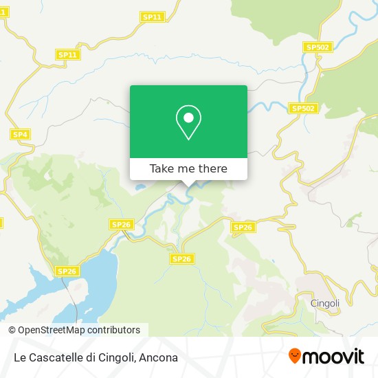 Le Cascatelle di Cingoli map