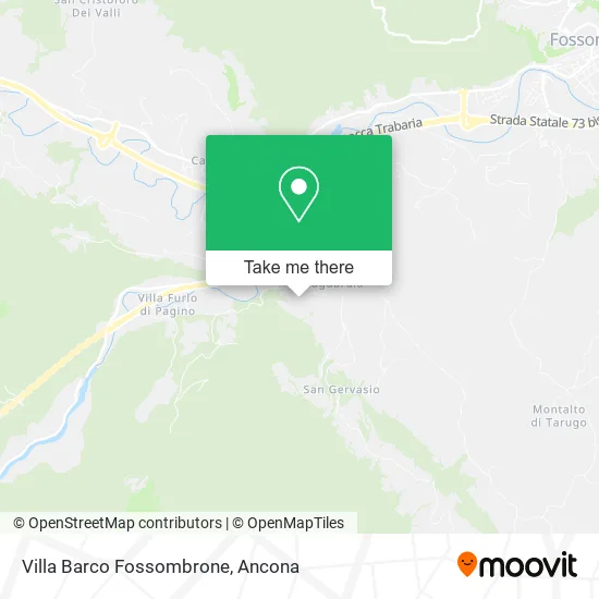 Villa Barco Fossombrone map