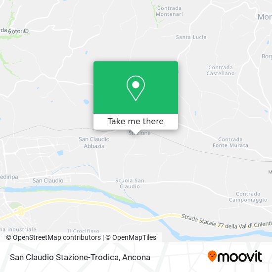 San Claudio Stazione-Trodica map
