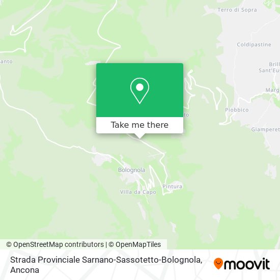 Strada Provinciale Sarnano-Sassotetto-Bolognola map