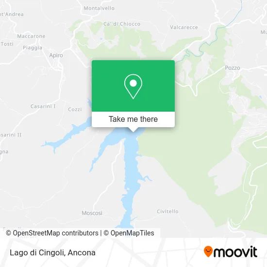 Cingoli Lake map
