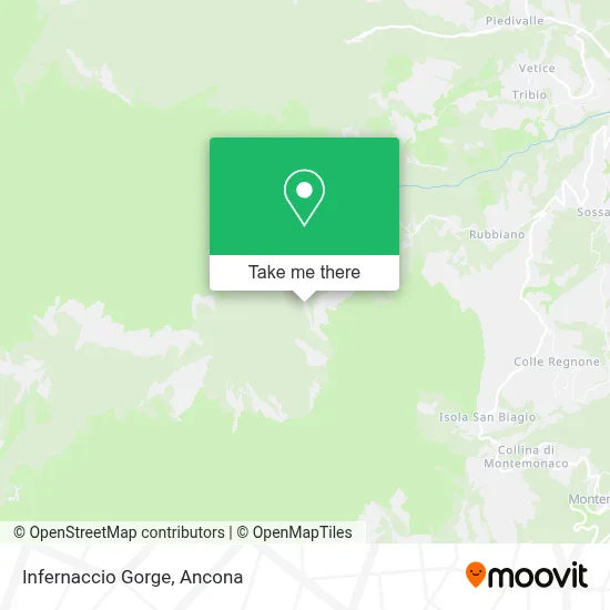 Infernaccio Gorge map