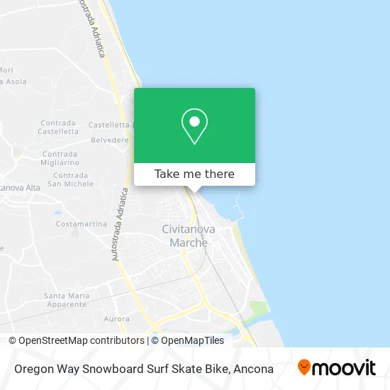 Oregon Way Snowboard Surf Skate Bike map