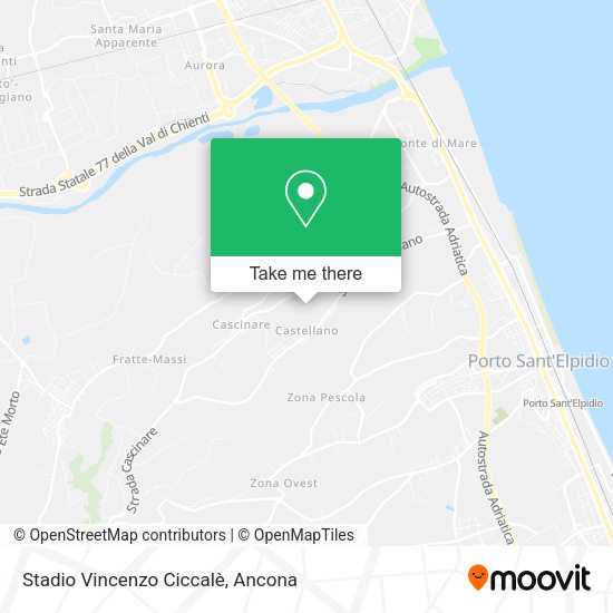 Stadio Vincenzo Ciccalè map