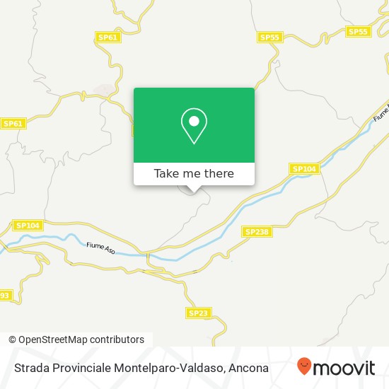 Strada Provinciale Montelparo-Valdaso map