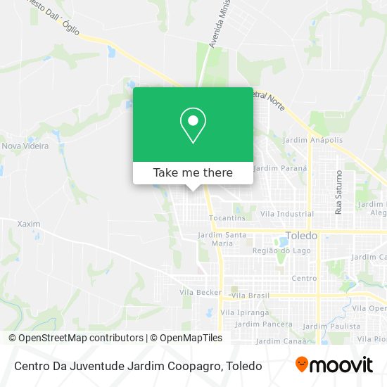 Mapa Centro Da Juventude Jardim Coopagro
