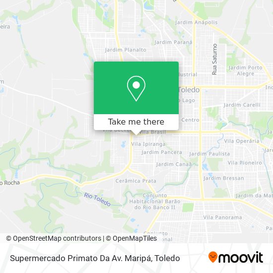 Mapa Supermercado Primato Da Av. Maripá