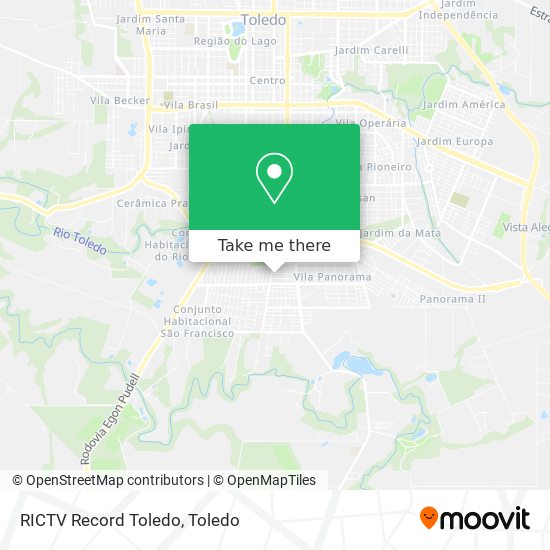 Mapa RICTV Record Toledo