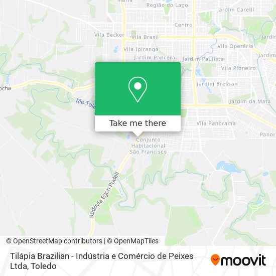 Tilápia Brazilian - Indústria e Comércio de Peixes Ltda map
