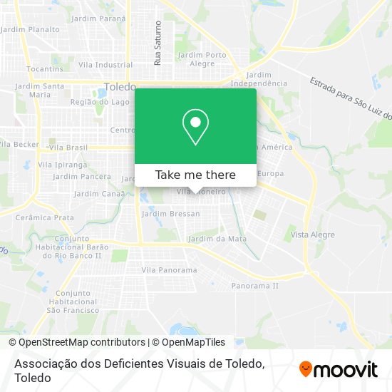 Associação dos Deficientes Visuais de Toledo map