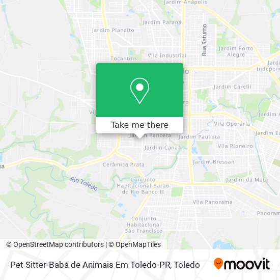 Pet Sitter-Babá de Animais Em Toledo-PR map