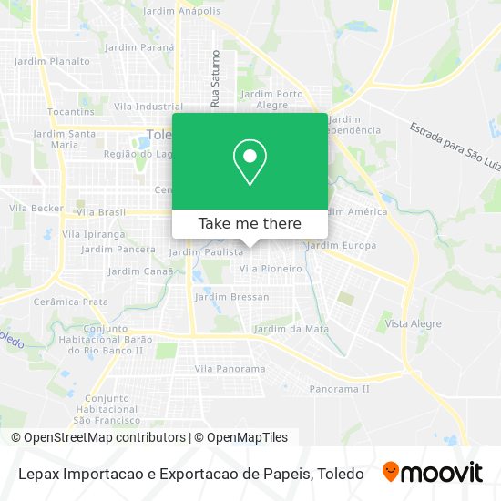 Lepax Importacao e Exportacao de Papeis map