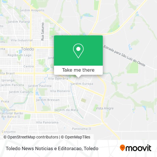 Mapa Toledo News Noticias e Editoracao