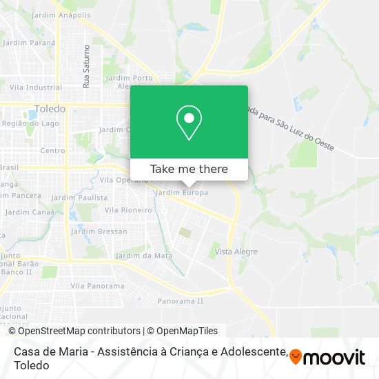 Casa de Maria - Assistência à Criança e Adolescente map