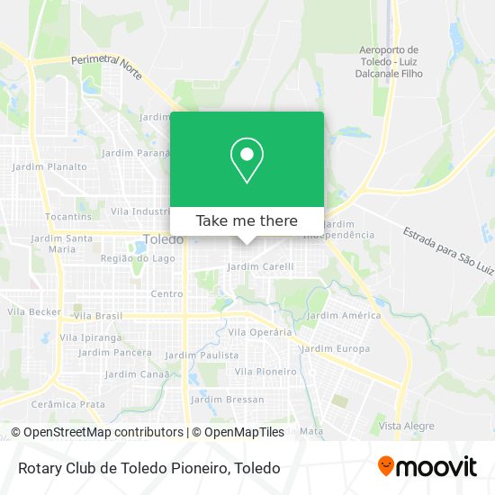 Rotary Club de Toledo Pioneiro map