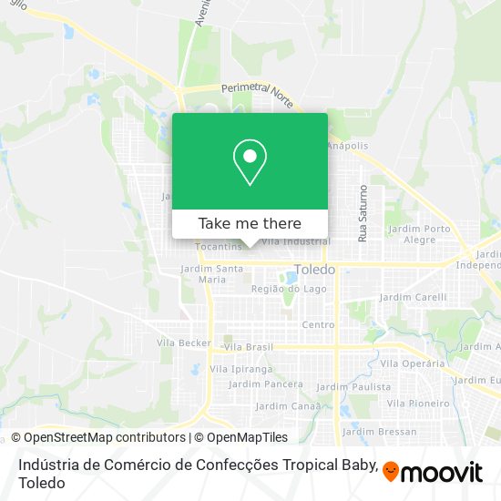 Indústria de Comércio de Confecções Tropical Baby map