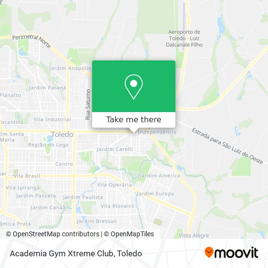 Mapa Academia Gym Xtreme Club