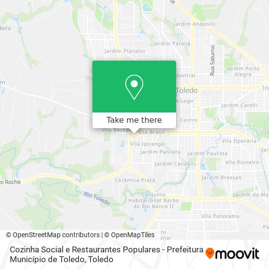 Mapa Cozinha Social e Restaurantes Populares - Prefeitura Município de Toledo
