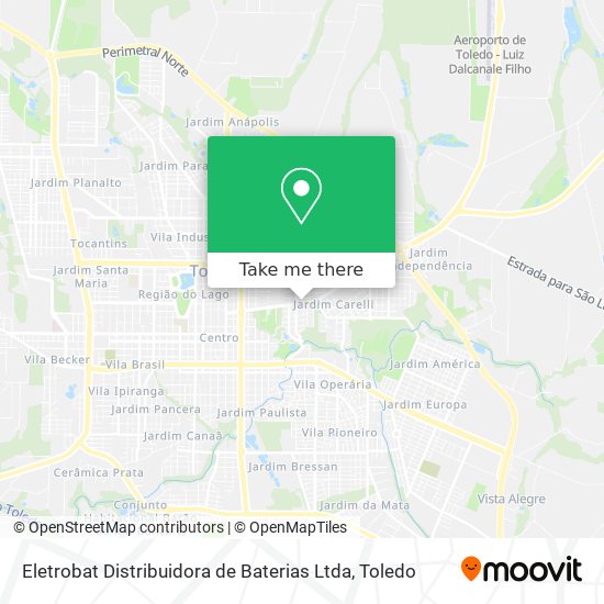 Mapa Eletrobat Distribuidora de Baterias Ltda