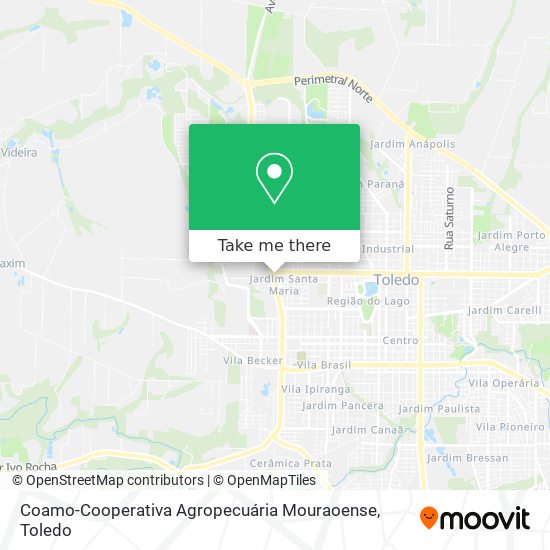 Mapa Coamo-Cooperativa Agropecuária Mouraoense